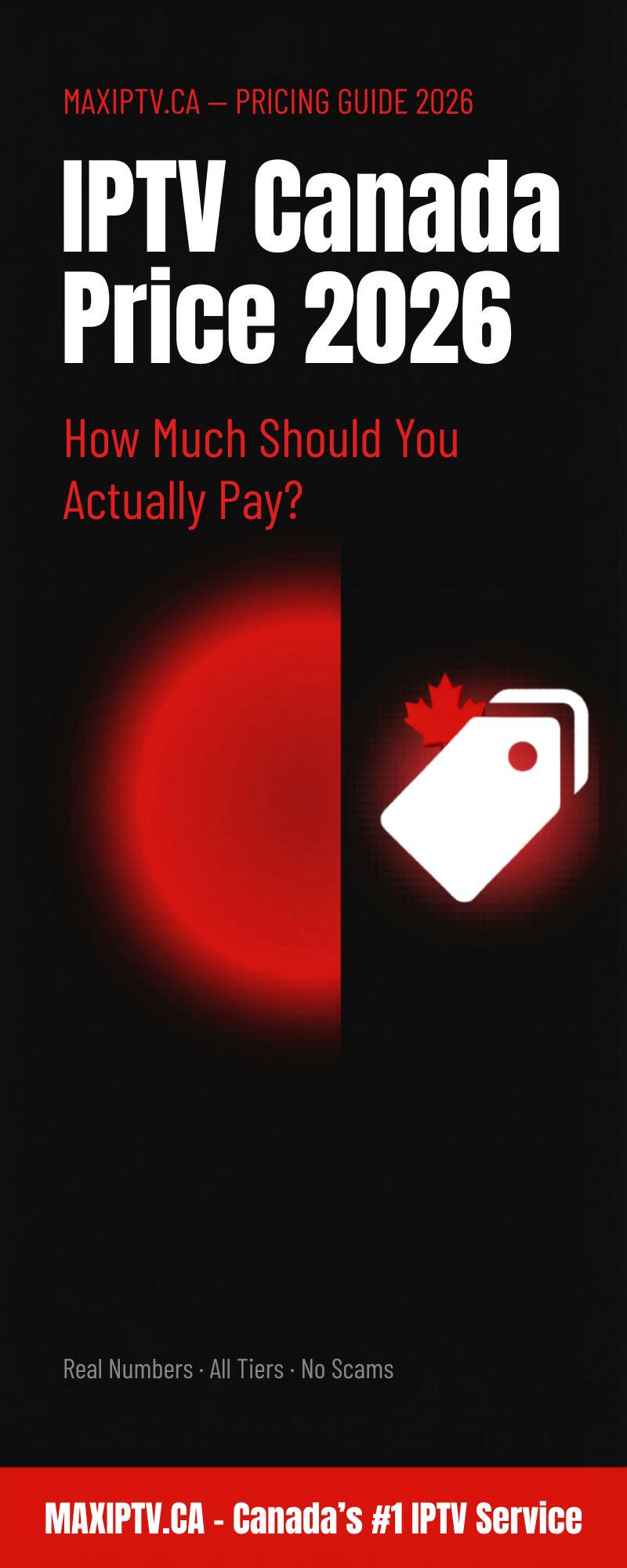 IPTV Canada price guide 2026 — how much you should pay for IPTV in Canada and what each price tier delivers