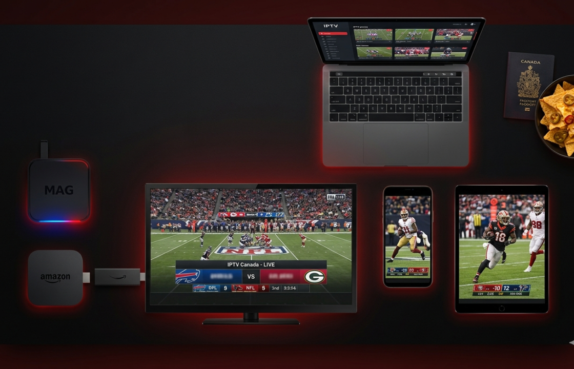 IPTV Canada NFL channels showing CBS FOX NBC ESPN TSN and NFL Network live games on MaxIPTV.ca