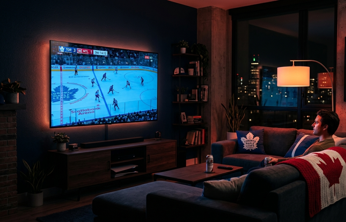 IPTV Canada streaming Toronto Maple Leafs game live on Smart TV with MaxIPTV.ca