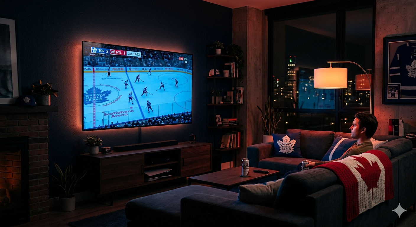 IPTV Canada streaming Toronto Maple Leafs game live on Smart TV with MaxIPTV.ca