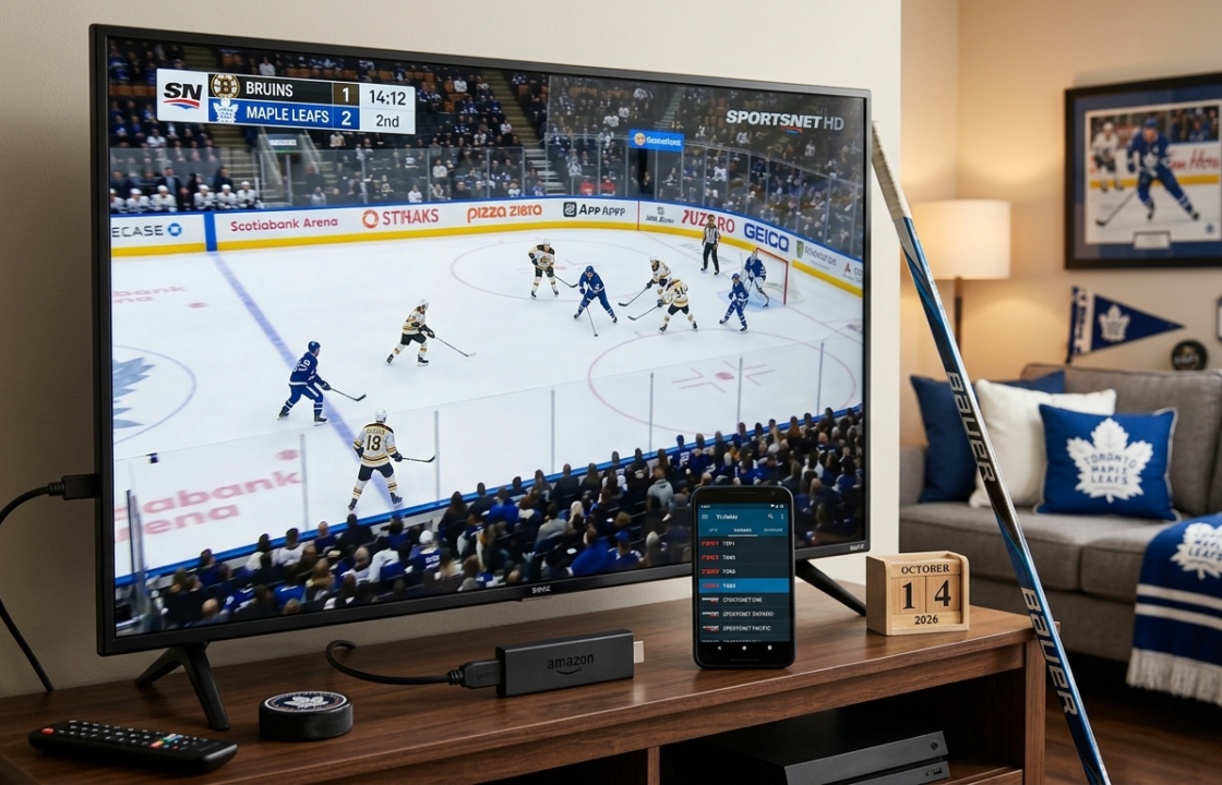 Watch Toronto Maple Leafs live on IPTV: best IPTV service setup with Firestick, M3U playlist download, and free IPTV trial for cheap IPTV Canada hockey fans