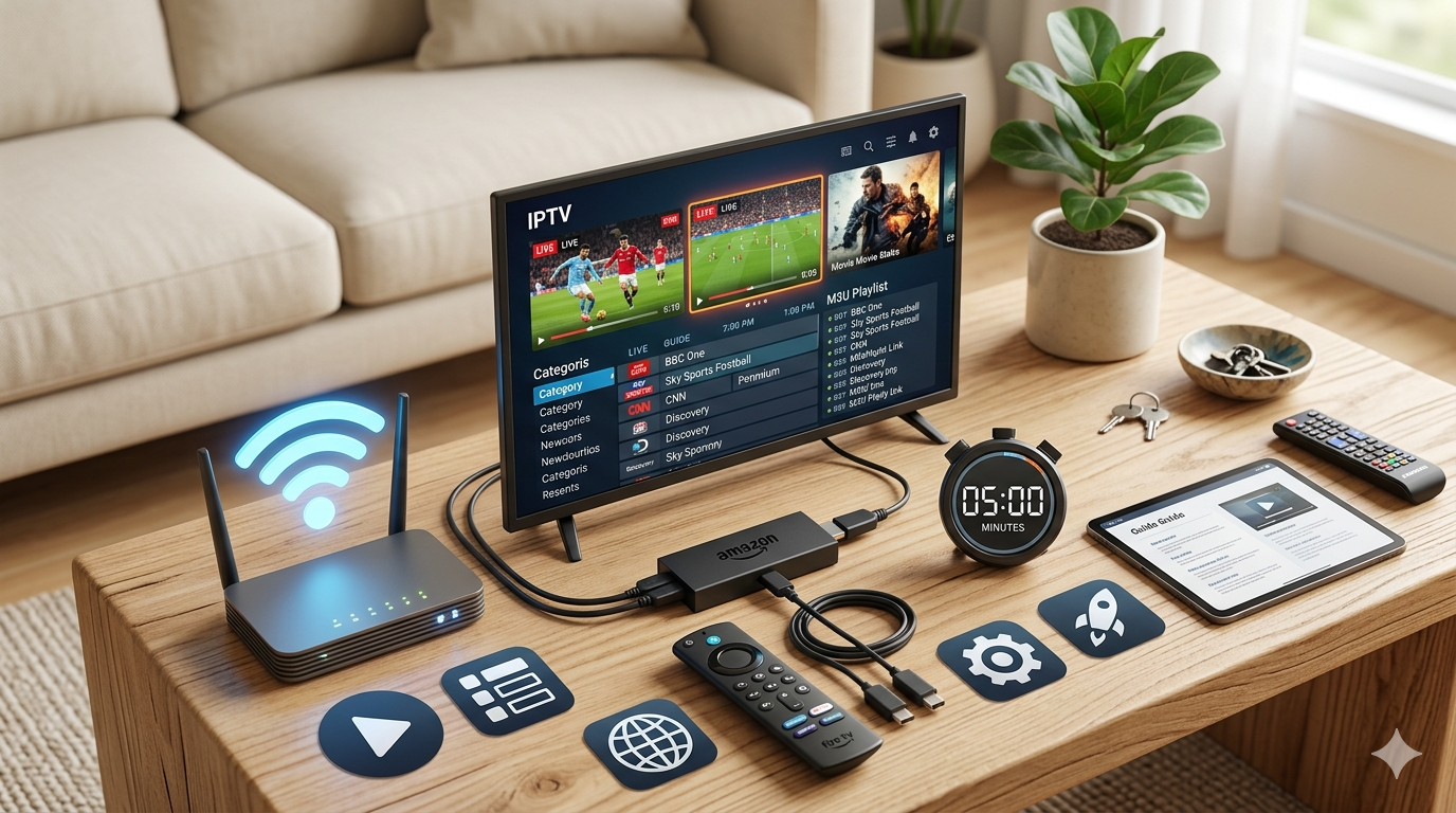 Install IPTV on Firestick: best IPTV service setup with M3U playlist download