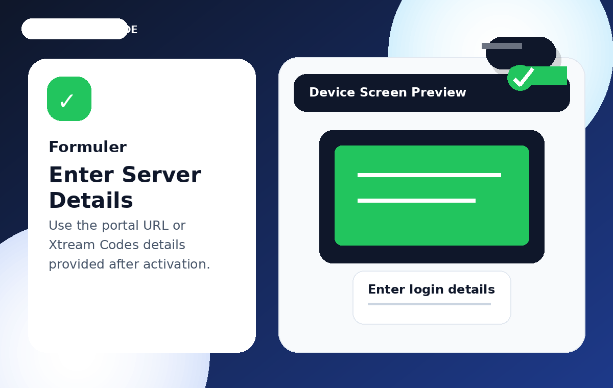 Enter Server Details